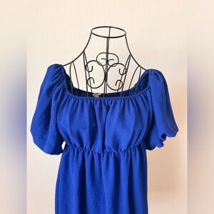 Blue flowy dress